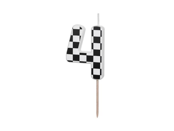 Syntymäpäiväkynttilä Numero 4, 5,5 cm, sekoitus