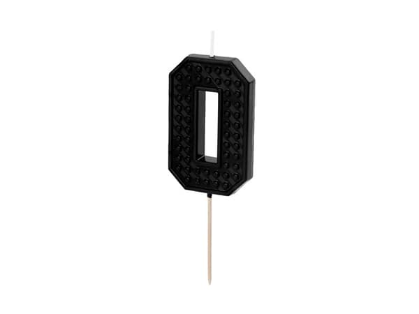 Fødselsdagslys Nummer 0,6 cm, sort