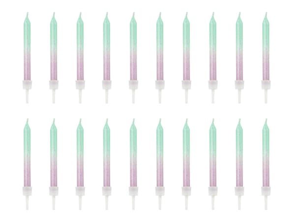Ombre-födelsedagsljus, 6 cm (1 förpackning / 20 st.)