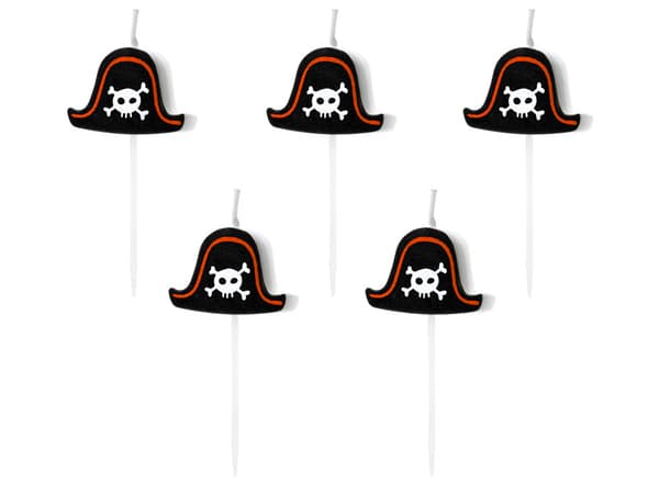 Piratfødselsdagslys, 2 cm (1 pakke / 5 stk.)