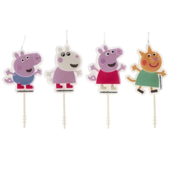 Födelsedagsljus - Dekora - Peppa Pig - Pack om 4 - Flerfärgad - 17,1 cm