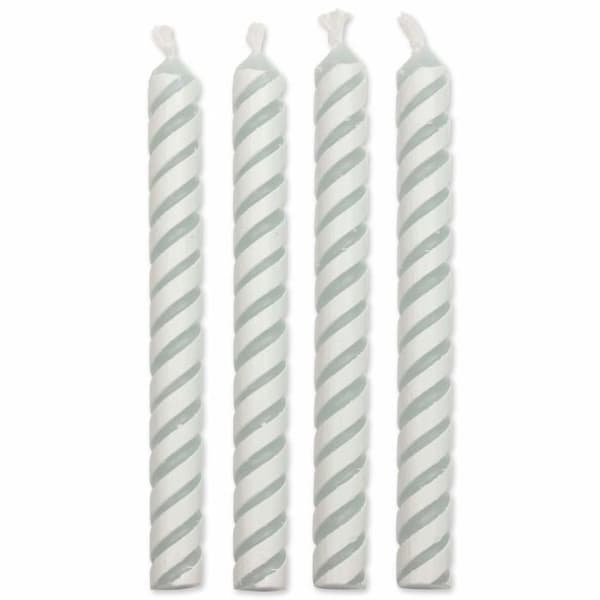 Litet födelsedagsljus - CA027 - Set med 24 ljus, plast, vitt, 0,5 x 0,5 x 5,9 cm