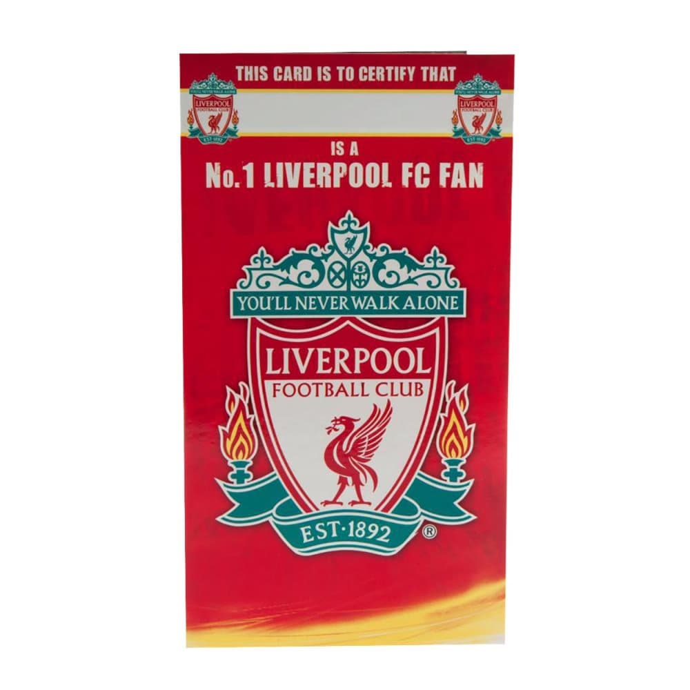 Liverpool FC No 1 Fan Birthday Card