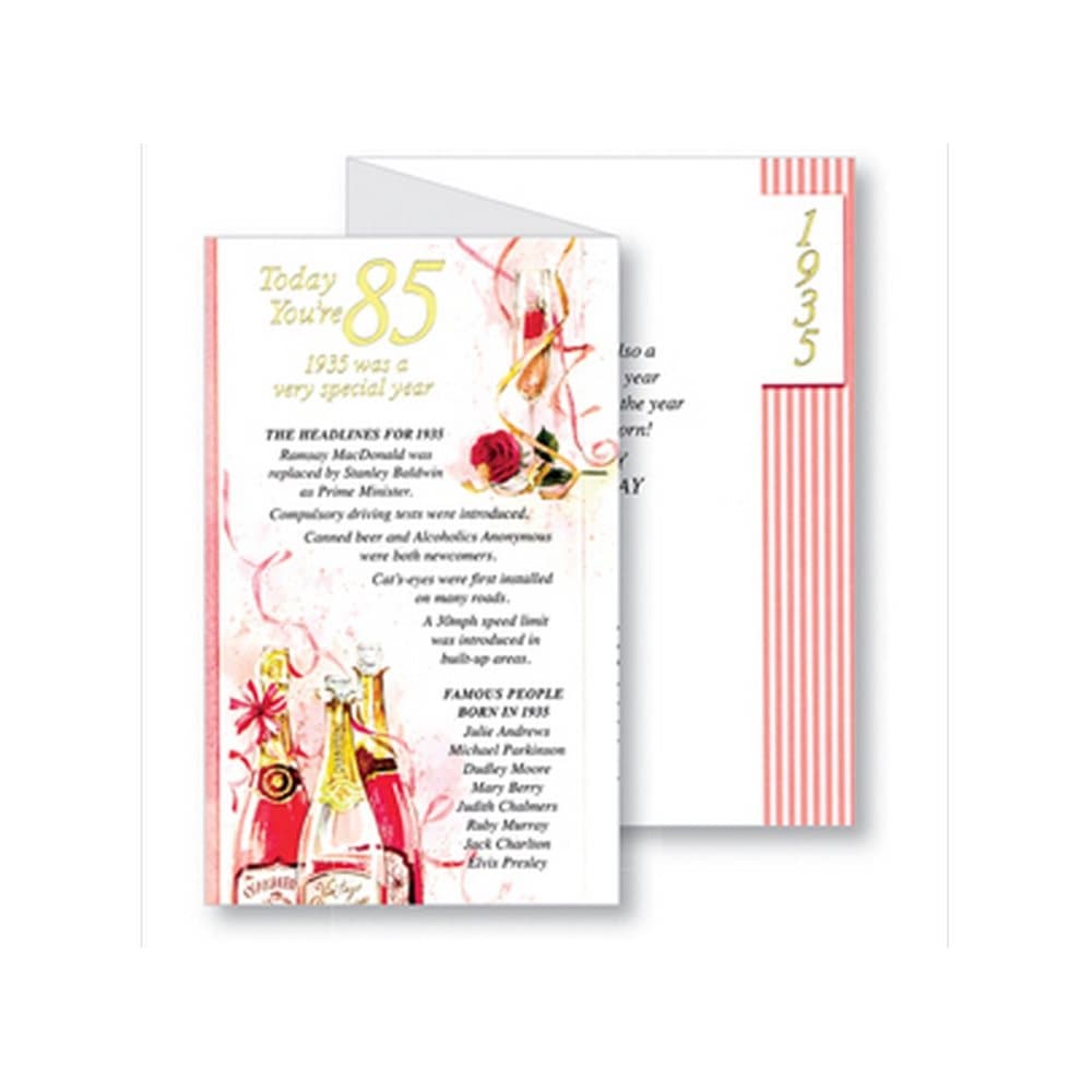 Simon Elvin 85th Birthday Card (Pack of 6)