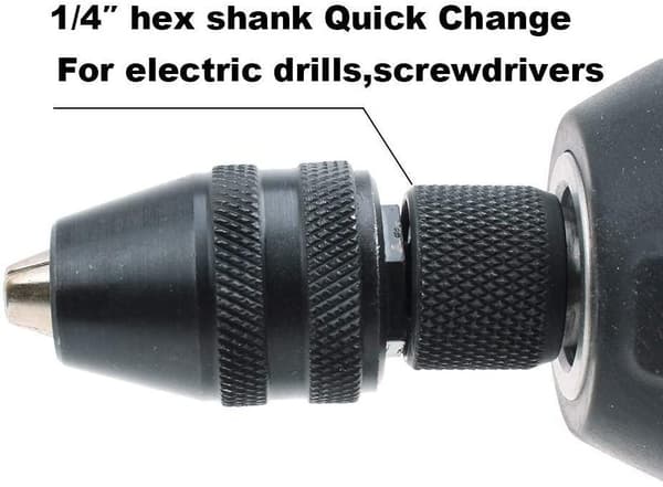 Hurtigchuck med sekskantbrakett 0,3-3MM, 1/4"