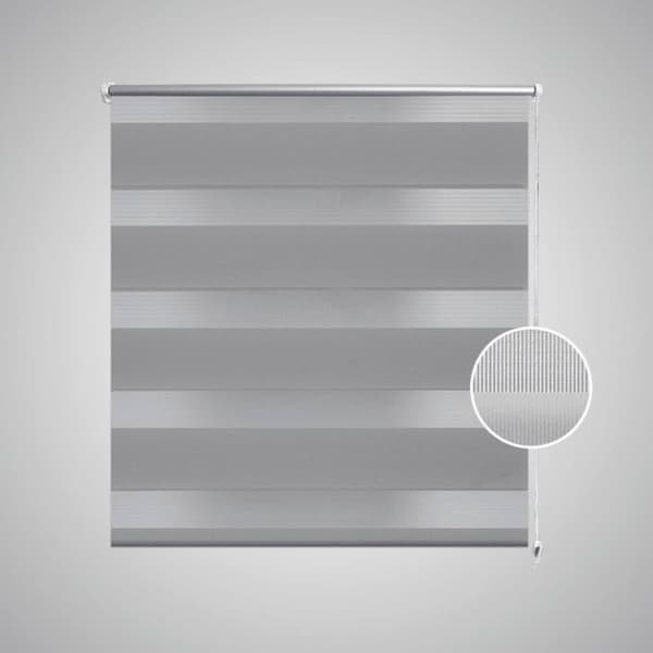 vidaXL Rullgardin Zebra 120 x 175 cm grå