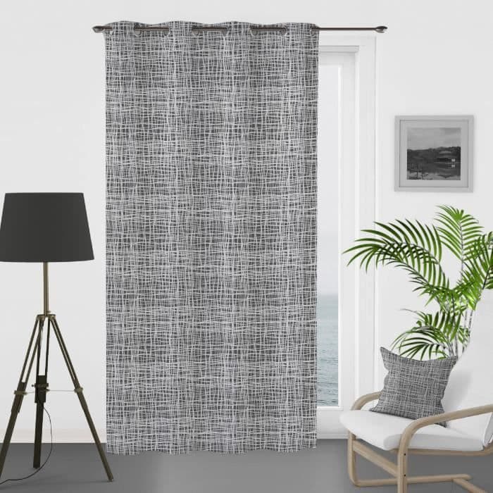 SOLEIL D'OCRE Jacquard -verho - Galaxy - Musta 135x250 cm - Musta