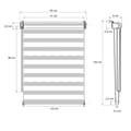 Miniatyrbild 2 av 8: ECD Germany dubbelblind 45 x 150 cm - naturlig - Klemmfix - Duo blinda - utan att borra - med terminala beslutsfattare