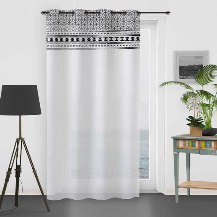SOLEIL D'OCRE silmukka verho - Lima - 135X250 cm - valkoinen