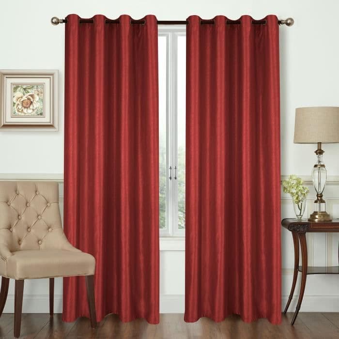 HOMETREND Seepra-pimennysverhot - 140 x 260 cm - Punainen