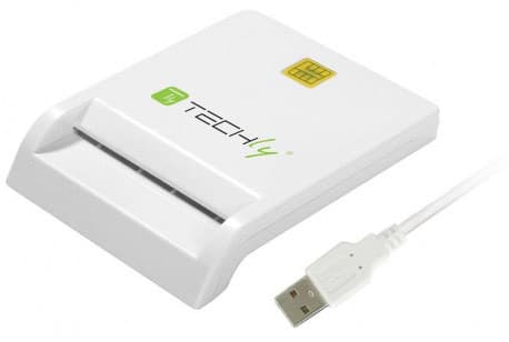 Techly Compact /Writer USB2.0 White I-CARD CAM-USB2TY smart card reader Indoor Valkoinen