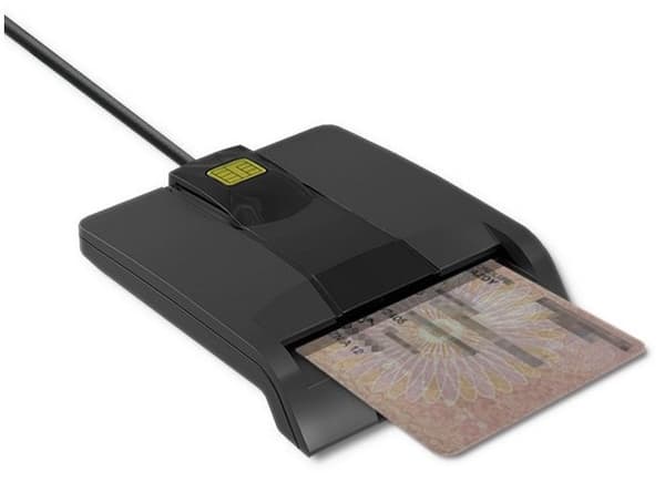 Qoltec 50634 Intelligent Smart ID chip card reader SCR-0634 | USB Type C