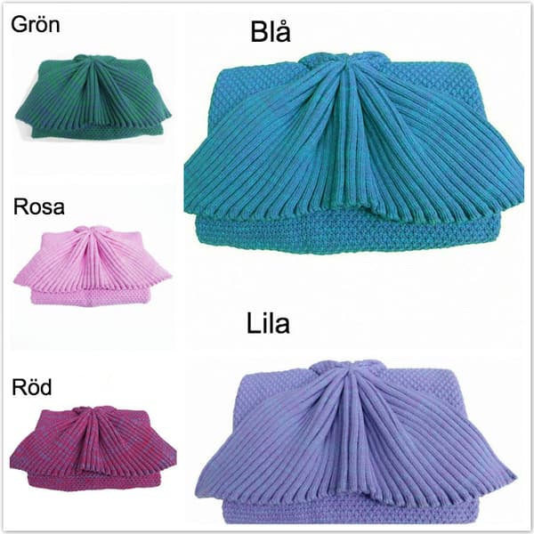 INF Sjöjungfru filt för vuxna - Premium. Mermaid tail blanket