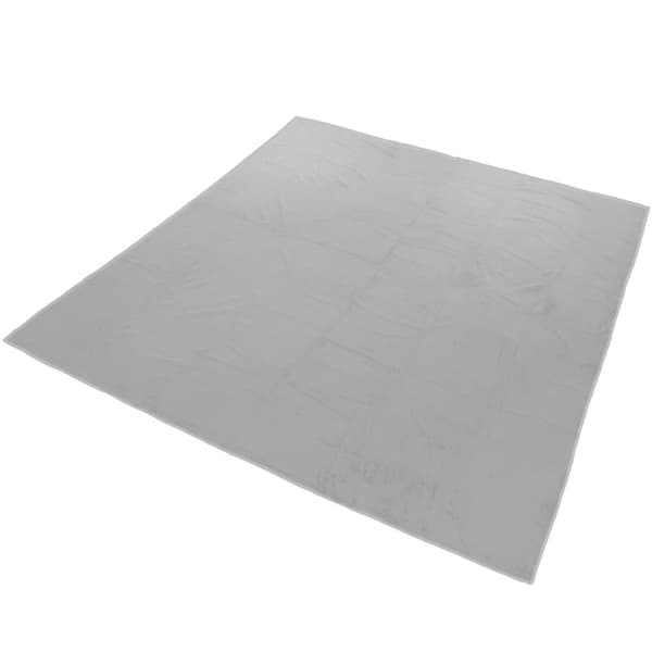 Fleecepläd i polyester - 220 x 240 cm, grå