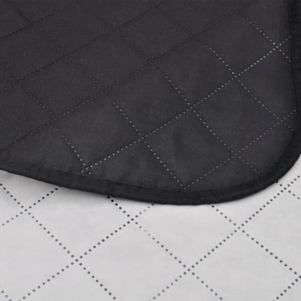 vidaXL 130888 Double-sided Quilted Bedspread Black/White 230 x 260 cm
