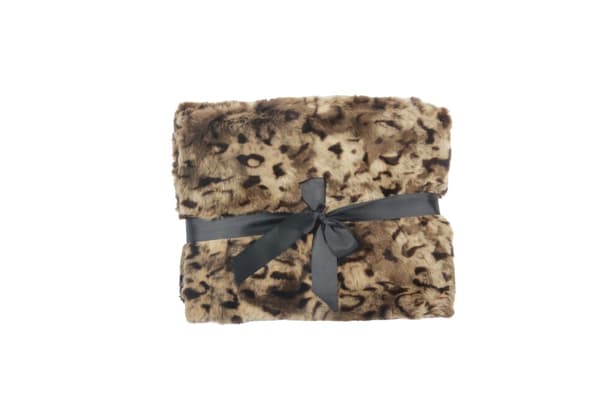 Plaid i leopardmønster 160 x 130
