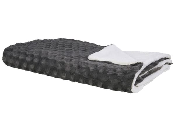 Sengetæppe Grå Polyester 200 x 220 cm Varm Blød Quiltet Plaid Tæppe til Soveværelse Stue Dobbeltseng Indretning Tilbehør Pigeværelse