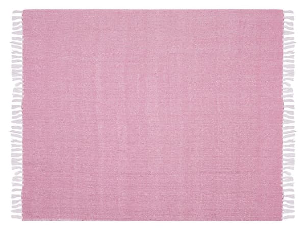 Tæppe Pink Bomuld 130 x 160 cm Sengekast Boho