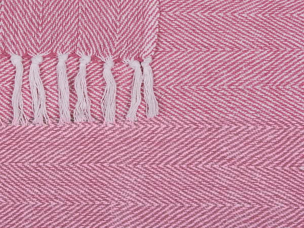 Tæppe Pink Bomuld 130 x 160 cm Sengekast Boho