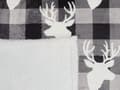 Miniatyrbild 6 av 6: Filt Pläd Grå och Vit Flanell 150 x 200 cm Vinter Fluffig Ren Schack Mönster