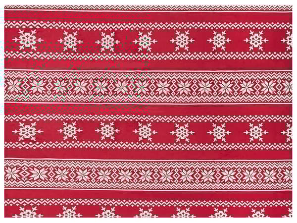 Huopa punainen 200 x 150 cm polyesteri joulukuvio pehmeä