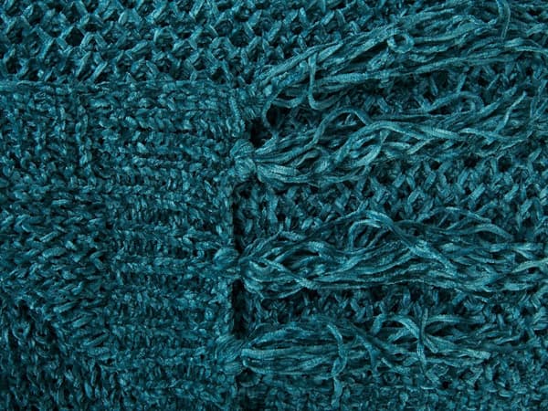 Huopa smaragdinvihreä 200 x 150 cm polyesteri tupsullinen neulottu