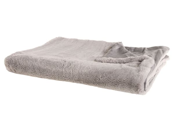 Filt Ljusgrå Polyester 130 x 180 cm Överkast Gyllene Marmormönster Vardagsrum Sovrum