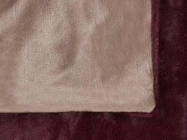 Filt Burgundy Polyester Tyg 150 x 200 cm Retro Design Vardagsrum Sovrum Släng rektangulär