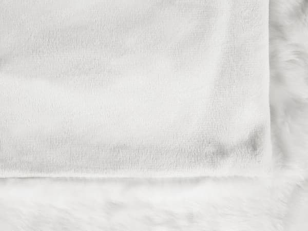 Huopa valkoinen akryyliä polyesteriä 200 x 150 cm pehmeä pörröinen moderni sisustus