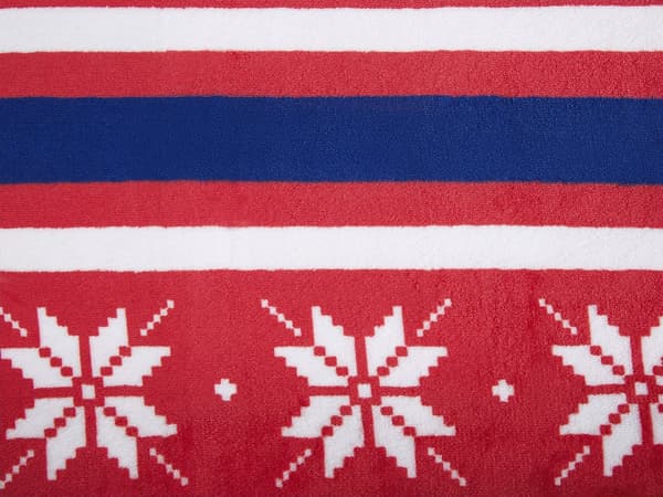 Plaid Tæppe Rød Blå Polyester Stof 150 x 200 cm Blød Fluffy Hyggetæppe Vinter Jule Dekor Klassisk Slumretæppe Julemønster Design Tilbehør