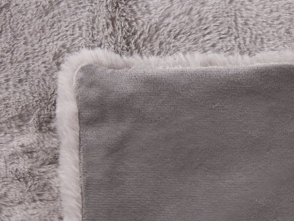 Plaid Grå Polyester Stof 150 x 200 cm Blød Fluffet Fleece Hygge Tæppe til Sofaen Stue Soveværelse Dekoration med Nem Pleje og Vask