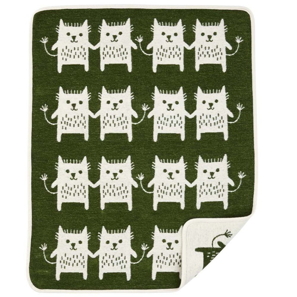 Barnfilt Little Me Grön, Chenille - Klippan