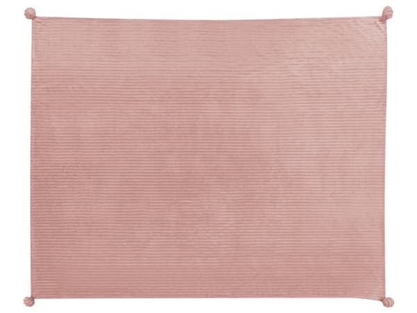 Plaid Tæppe Lyserød Polyester 150 x 200 cm Dekorativ Hyggetæppe til Sofa Sengen Tilbehør Fleece Ribbet Tekstureret Sengetæppe Soveværelse
