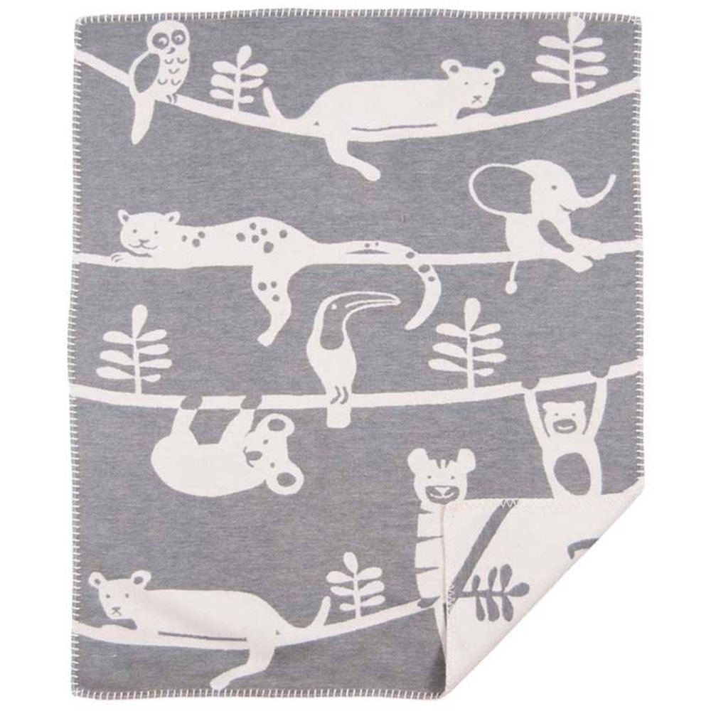 Barnfilt Siesta Grå, Bomull - Klippan