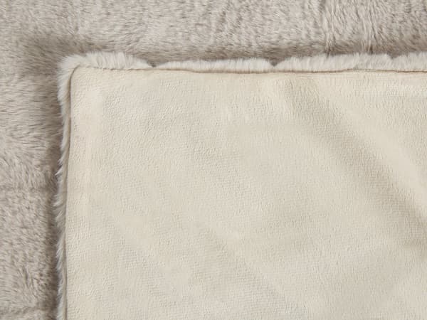 Tæppe i Beige Polyesterstof 180 x 220 cm Moderne Minimalistisk Plaid Fluffet