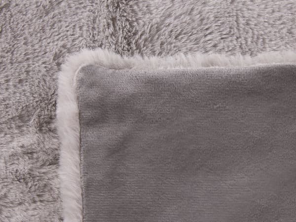 Plaid Grå Polyester Stof 200 x 220 cm Blød Fluffet Fleece Hygge Tæppe til Sofaen Stue Sengetæppe Soveværelse Dekoration med Nem Pleje og Vask