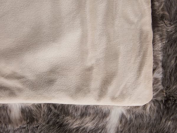 Tæppe Brun og Hvid Akryl 180 x 220 cm Fluffet Rustik i imiteret Pels til Stue dekorationer