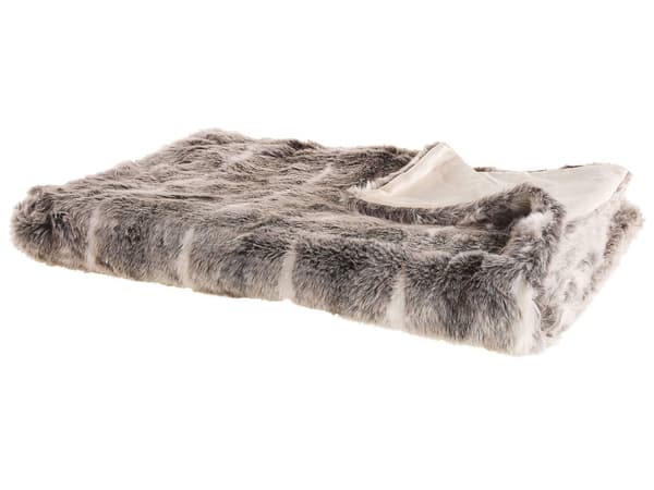 Tæppe Brun og Hvid Akryl 180 x 220 cm Fluffet Rustik i imiteret Pels til Stue dekorationer