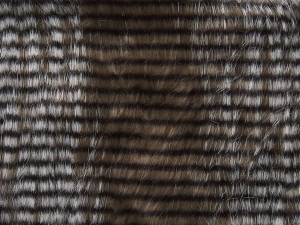 Tæppe plaid Brun og hvid akryl 180 x 220 cm til Stue og Soveværelse Kunstpels i Rustik Boho