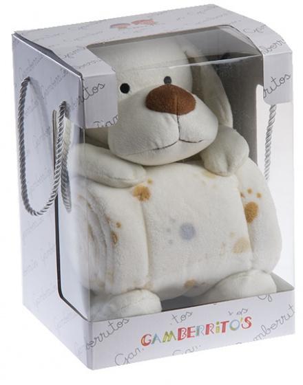 babyfilt och gosehund junior 80 x 110 cm brun