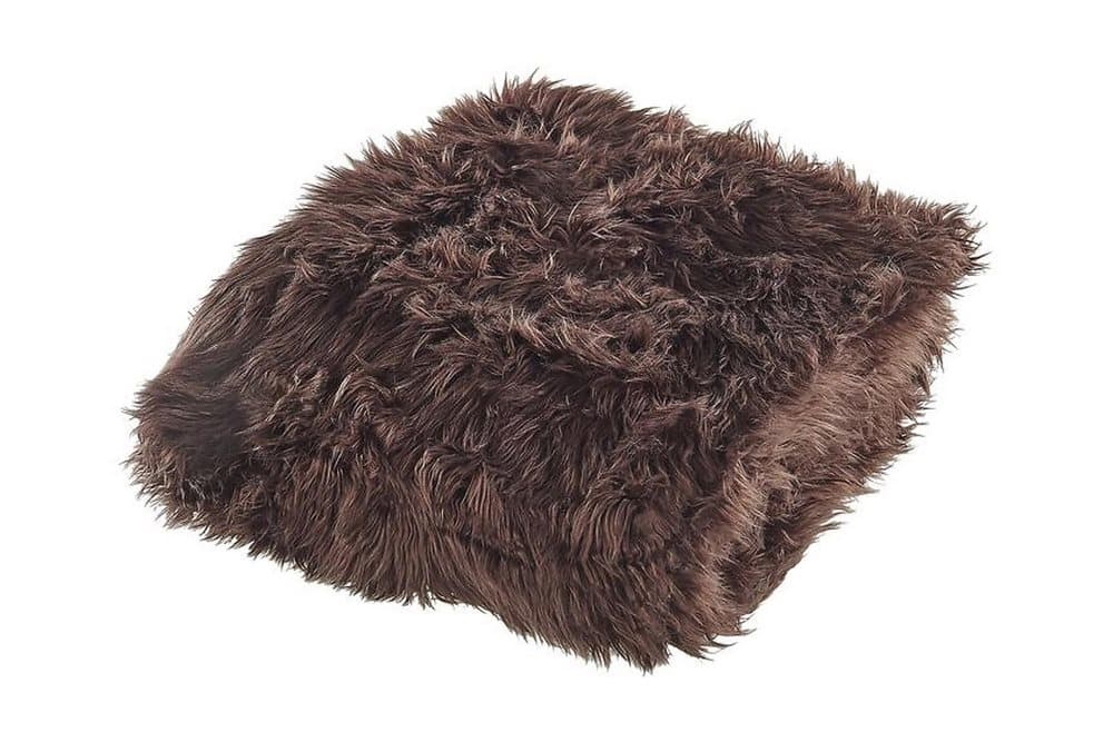 Pläd 200 x 220 cm brun DELICE