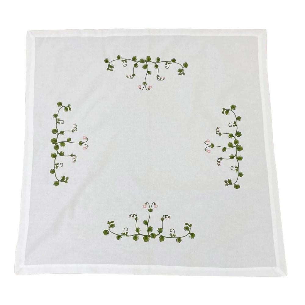 Bordsduk Linn Vit 85x85 cm - Arvidssons Textil