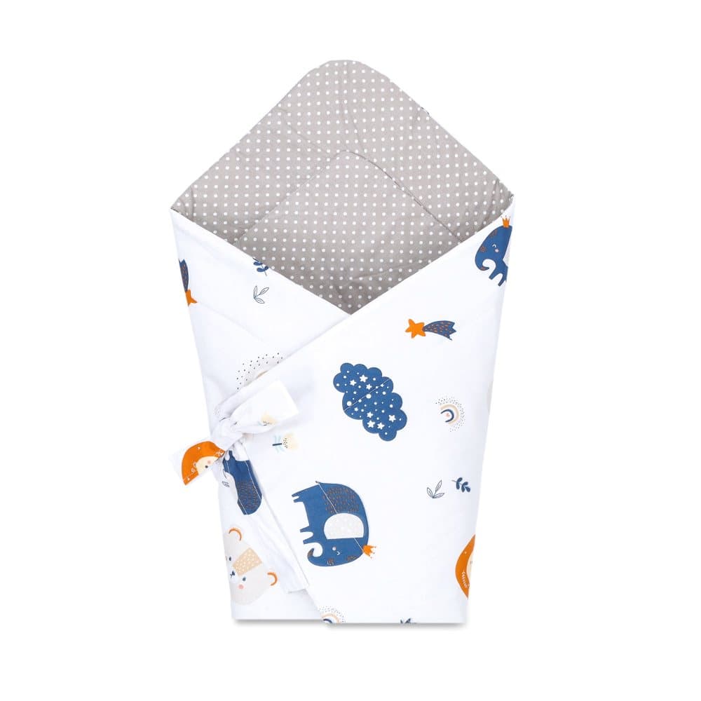 Baby ekorrfilt - babyfilt kuvertfilt babynest swaddle filt kuvertfilt 80x80 cm bomull med regnbåge - bomullsgrå