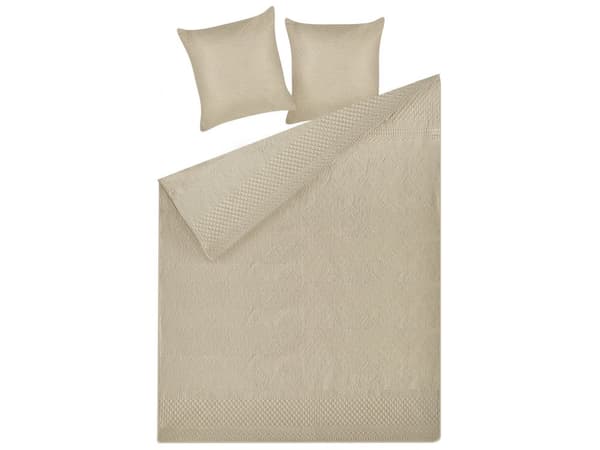 Sengetæppe Taupe Polyester Dekorativt Sengetøj Klassisk design med 2 Puder Soveværelse