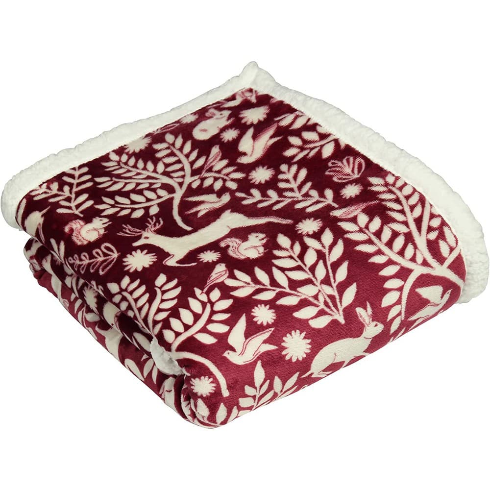 Furn Scandi Fleece Woodland Throw