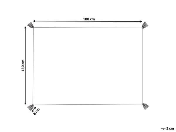 Filt Beige Bomull 130 x 180 cm Geometriskt Mönster Överkast Mysig Accessoar
