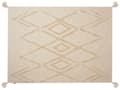 Miniatyrbild 4 av 6: Filt Beige Bomull 130 x 180 cm Geometriskt Mönster Överkast Mysig Accessoar