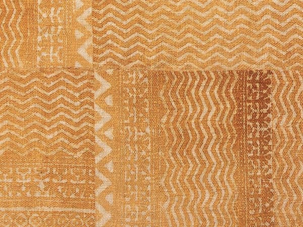 Tæppe Gul og Beige Bomuld 130 x 180 cm Sengekast Afrikansk Mønster Frynser Soveværelse Stue