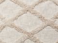 Miniatyrbillede 5 af 6: Tæppe Beige Bomuld 130 x 180 cm Geometrisk mønster Strikket Hyggetæppe Boho Style Stue Soveværelse Accentstykke