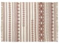 Pikkukuva 4 / 6: Huopa beige ruskea 130 x 180 cm puuvilla abstrakti Kelim-kuvio boho käsintehty viltti